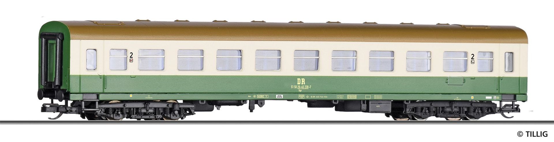 Tillig 95616 - Personenwagen DR Ep.IV 2.Kl. Bg TT 1:120