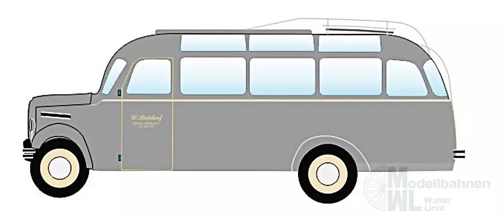 NPE NA88229 - Borgward B 2000 Reisebus silber H0 1:87