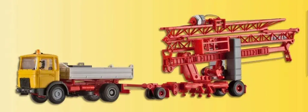Kibri 13025 - MAN Kipppritsche und LIEBHERR SK 20 Schnelleinsatzkran H0 1:87