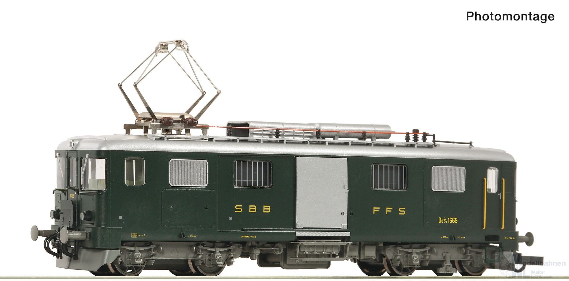 Roco 7720014 - Triebwagen De 4/4 1669 SBB Ep.IV H0/WS Sound