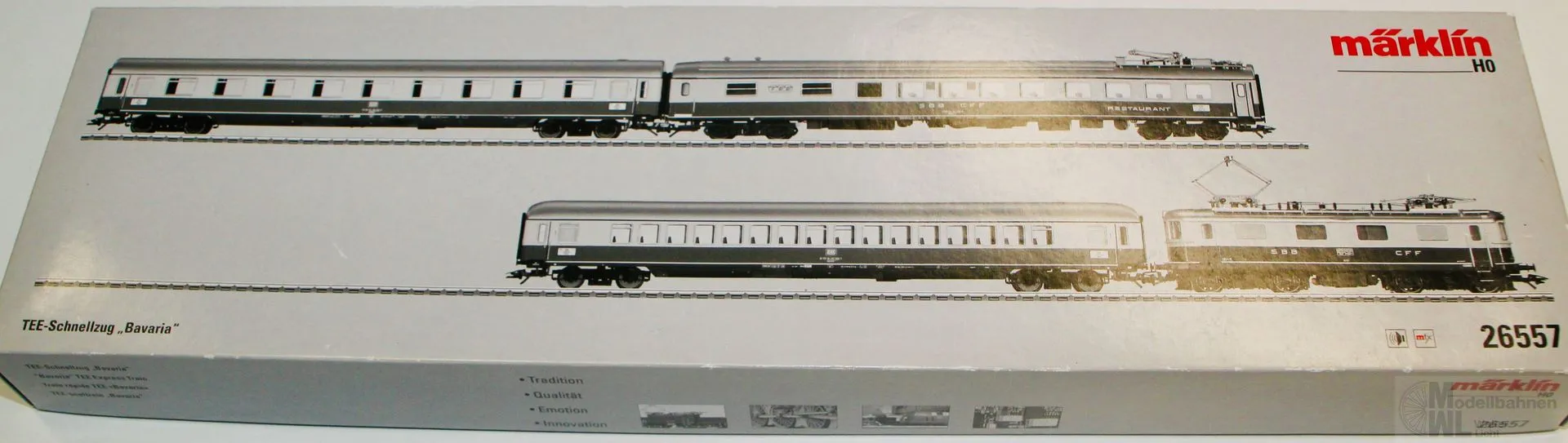 Märklin 26557 - MÄRKLIN - TEE-Schnellzug Bavaria SBB /DB Ep.IV 4.tlg. H0/WS mfx Sound