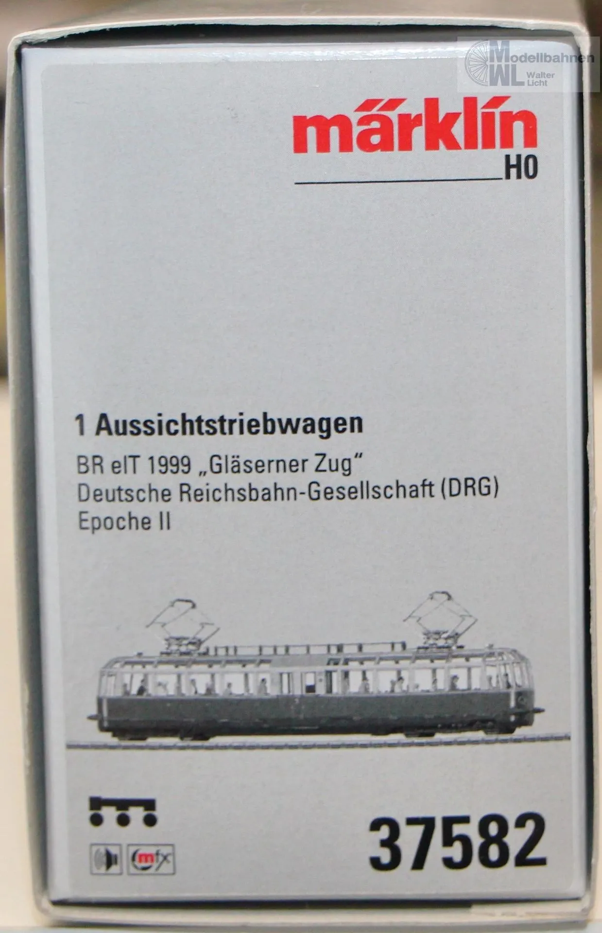Märklin 37582 - MÄRKLIN - Aussichtstriebwagen elT 1999 DRG Ep.II grün H0/WS Sound mfx