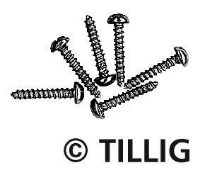 Tillig 08970 - Mini-Holzschrauben: 14 mm x 8 mm Beutel à 100 Stück H0/GL