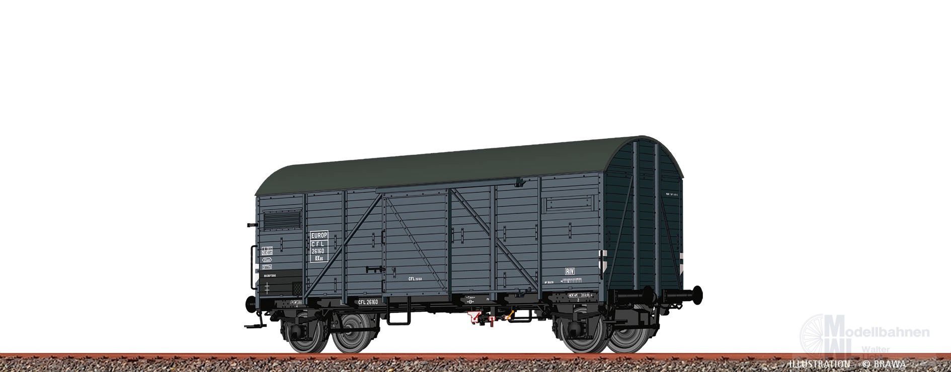 Brawa 50734 - Güterwagen ged. CFL Ep.III KKus EUROP H0/GL
