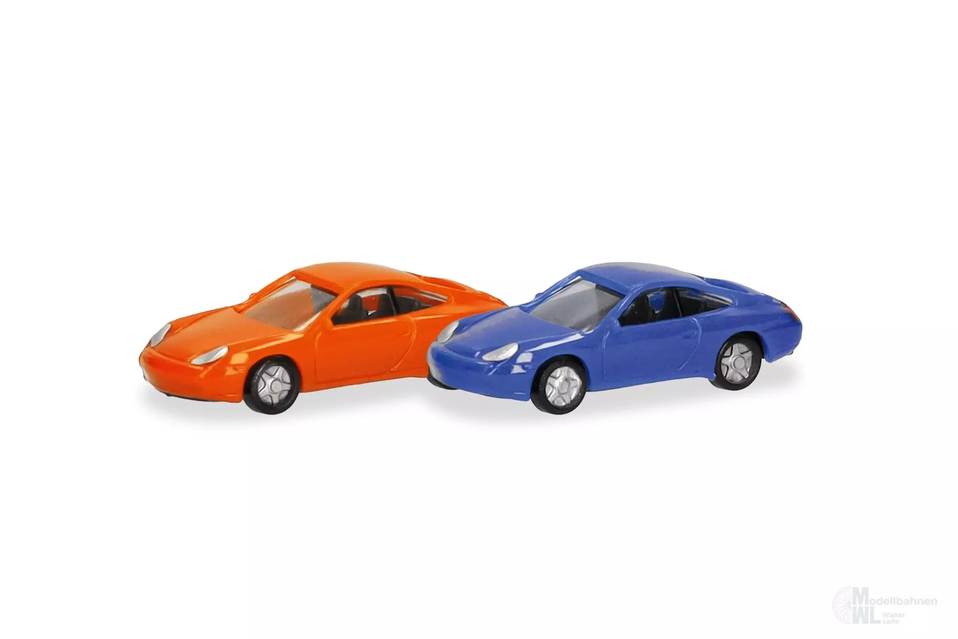 Herpa 066945 - 2er Set Porsche 911orange/bl N 1:160