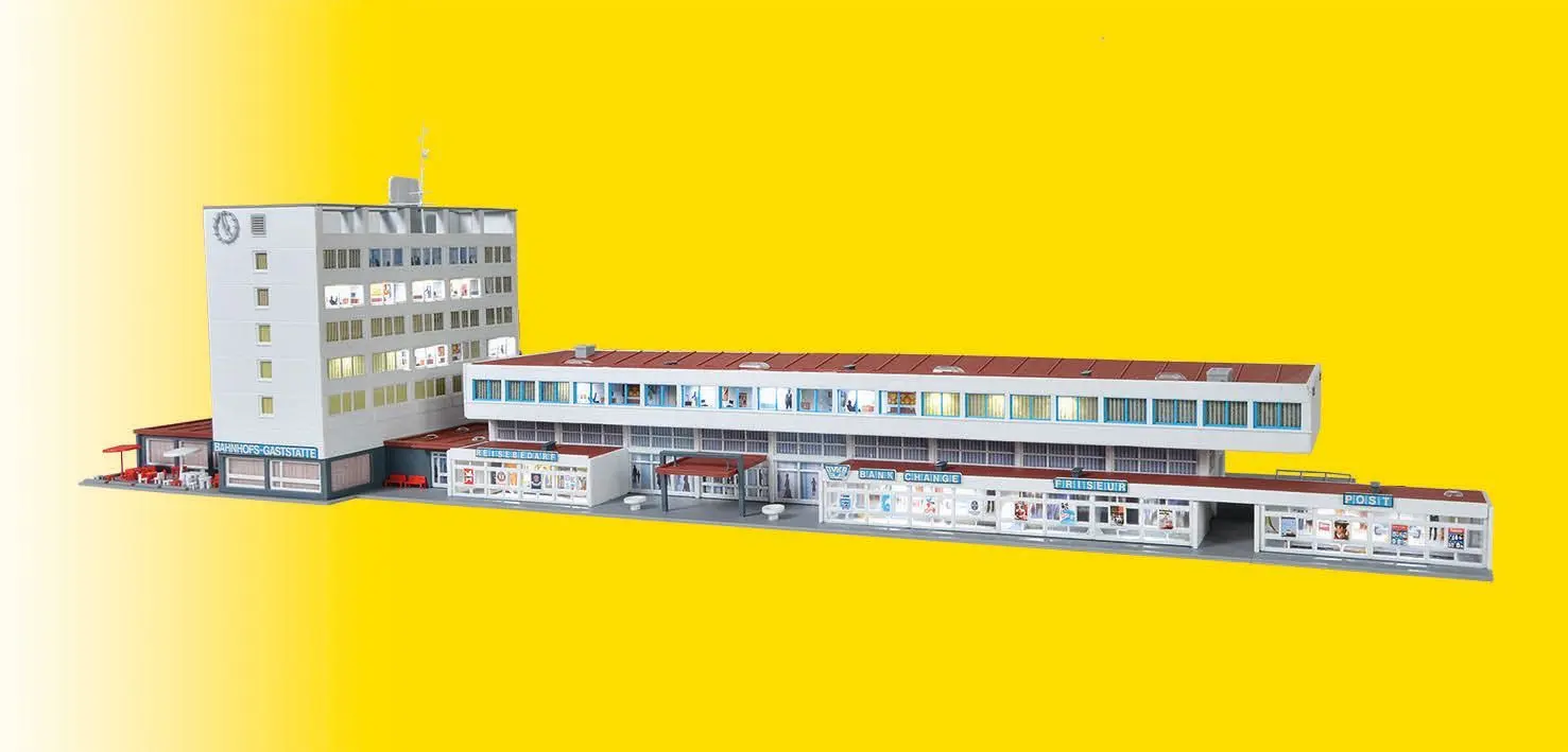 Kibri 37517 - Bahnhof Kehl inkl. Etageninnenbeleuchtung Funktionsbausatz N 1:160