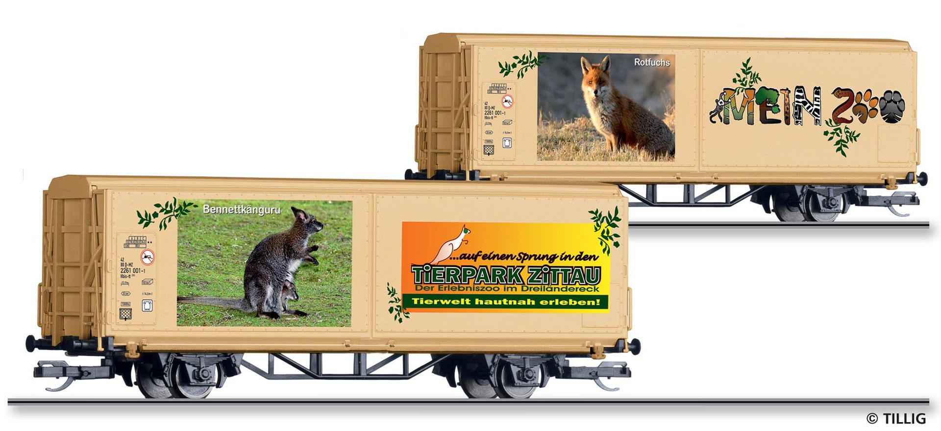 Tillig 14849 - Schiebewandwagen Mein Zoo Hbis-tt TT 1:120 START Tillig 14849 - Schiebewandwagen Mein Zoo Hbis-tt TT 1:120 START