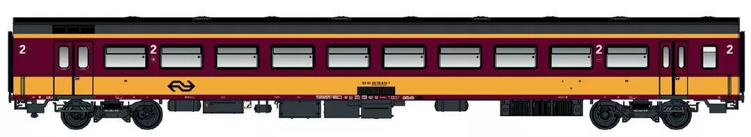 LS Models 44266 - Personenwagen ICR 2.Kl. B10 NS Ep.VI Benelux H0/GL