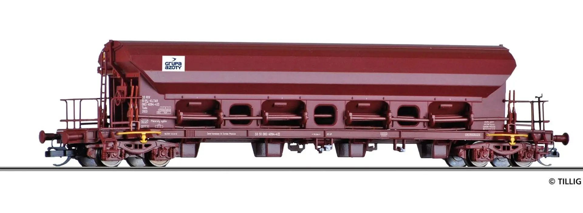 Tillig 15363 - Schwenkdachwagen Grupa Azoty Koltar Ep.VI Tads TT 1:120