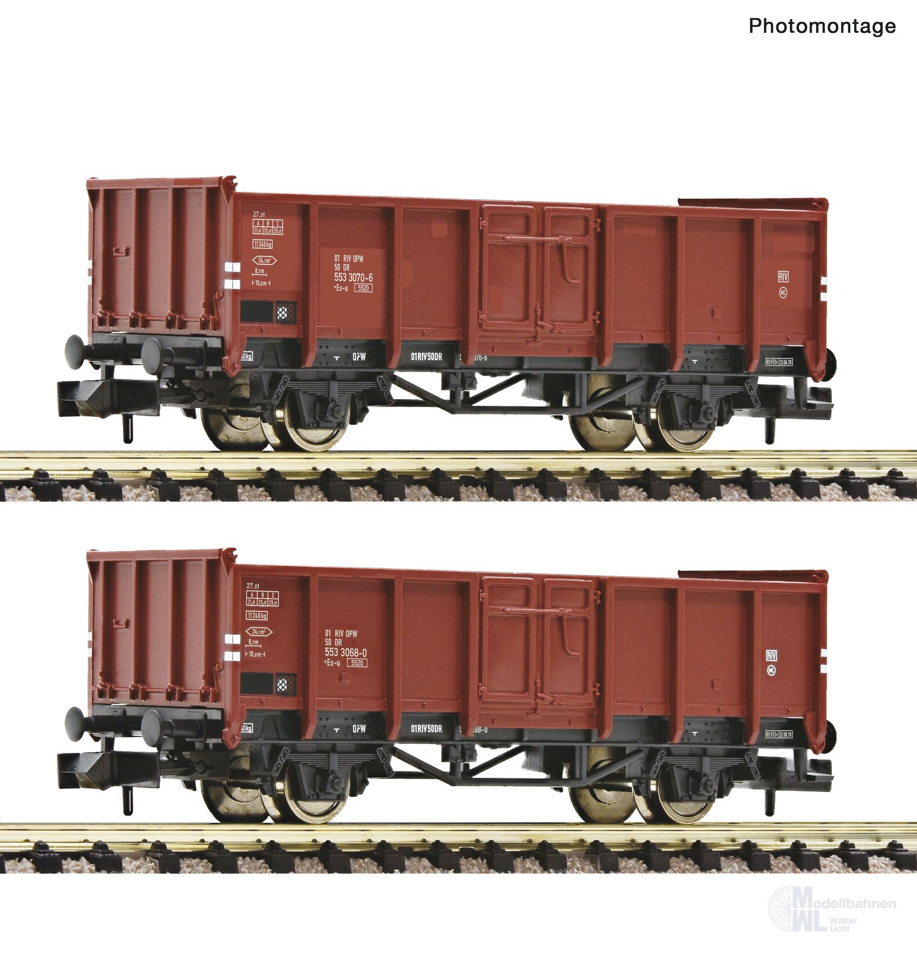 Fleischmann 6660138 - Güterwagen Set DR Ep.IV 2.tlg. N 1:160