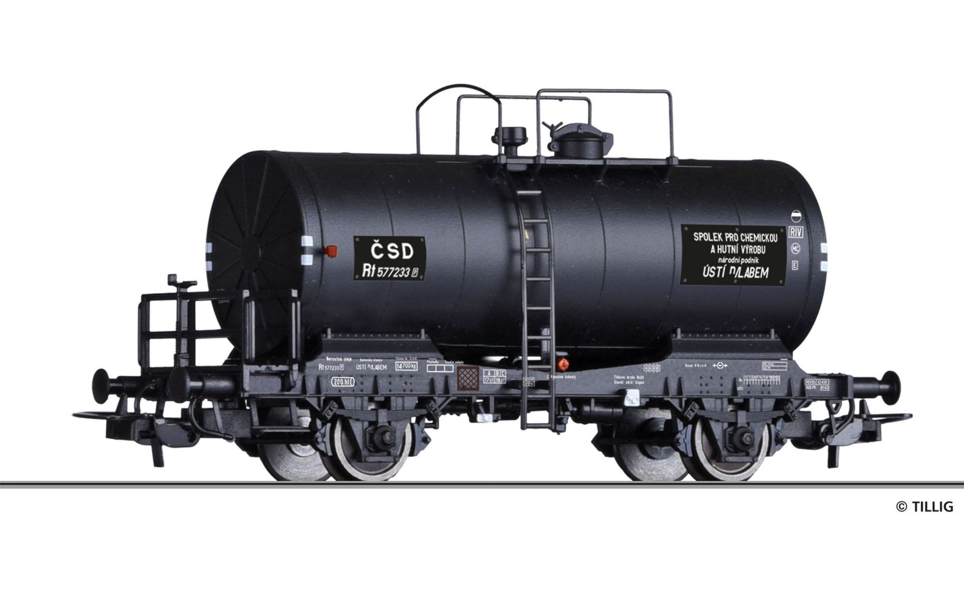 Tillig 77024 - Kesselwagen CSD Ep.III Rt Spolchemie H0/GL