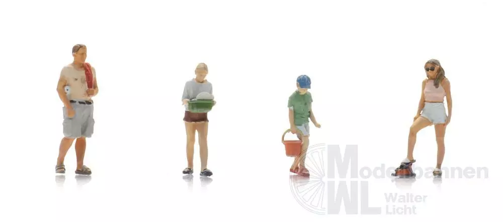 ARTITEC b.v. 5870096 - Campingglück: Geschirrspülen (4x) H0 1:87