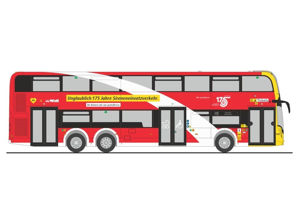 Rietze 78038 - Alexander Dennis Enviro500 BVG-175 Jahre FW Berlin H0 1:87