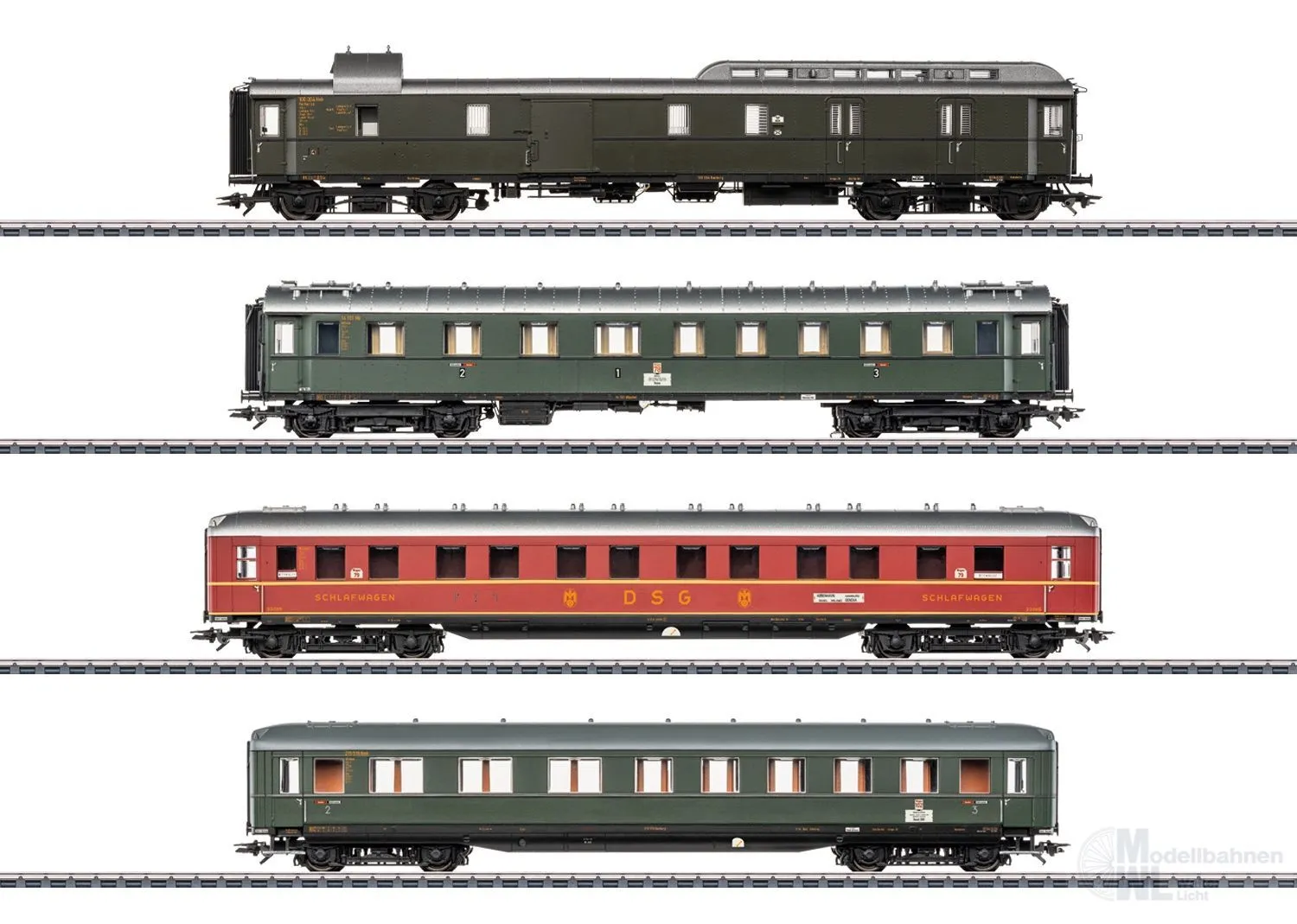 Märklin 42491 - Schnellzugwagen Set DB Ep.III 4.tlg. H0/WS