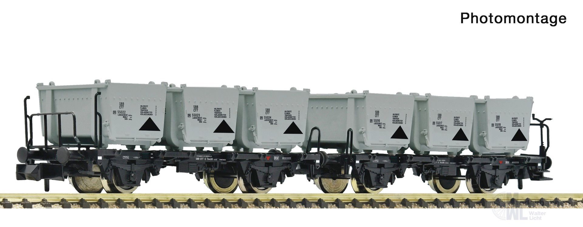 Fleischmann 6660154 - Behältertragwagen SBB Ep.III/IV N 1:160