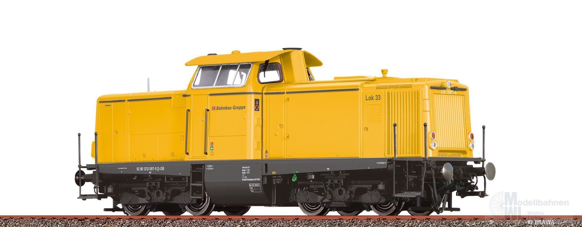 Brawa 70031 - Diesellok BR 212 Bahnbau Gruppe Ep.VI H0/WS Sound