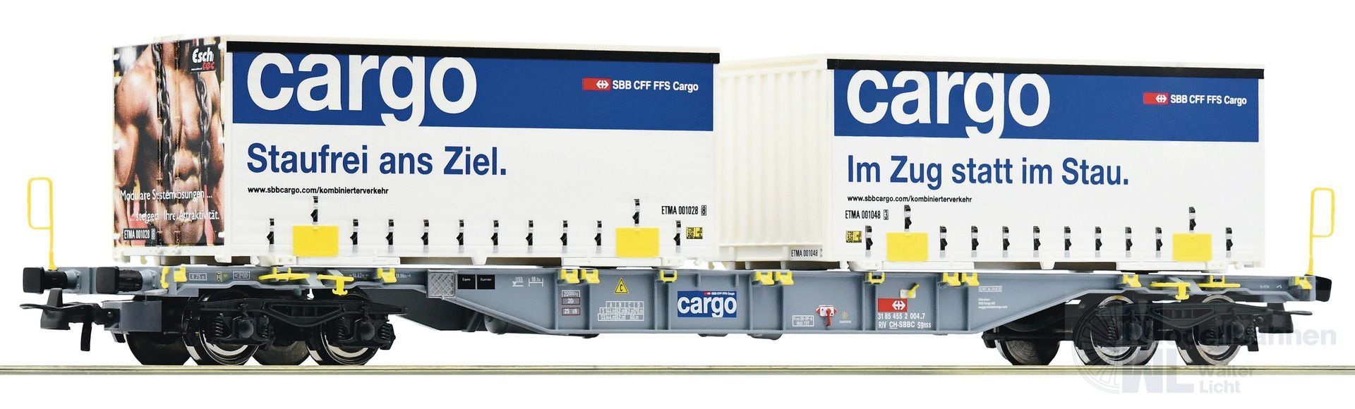 Roco 6600028 - Containertragwagen SBB Cargo Ep.VI H0/GL