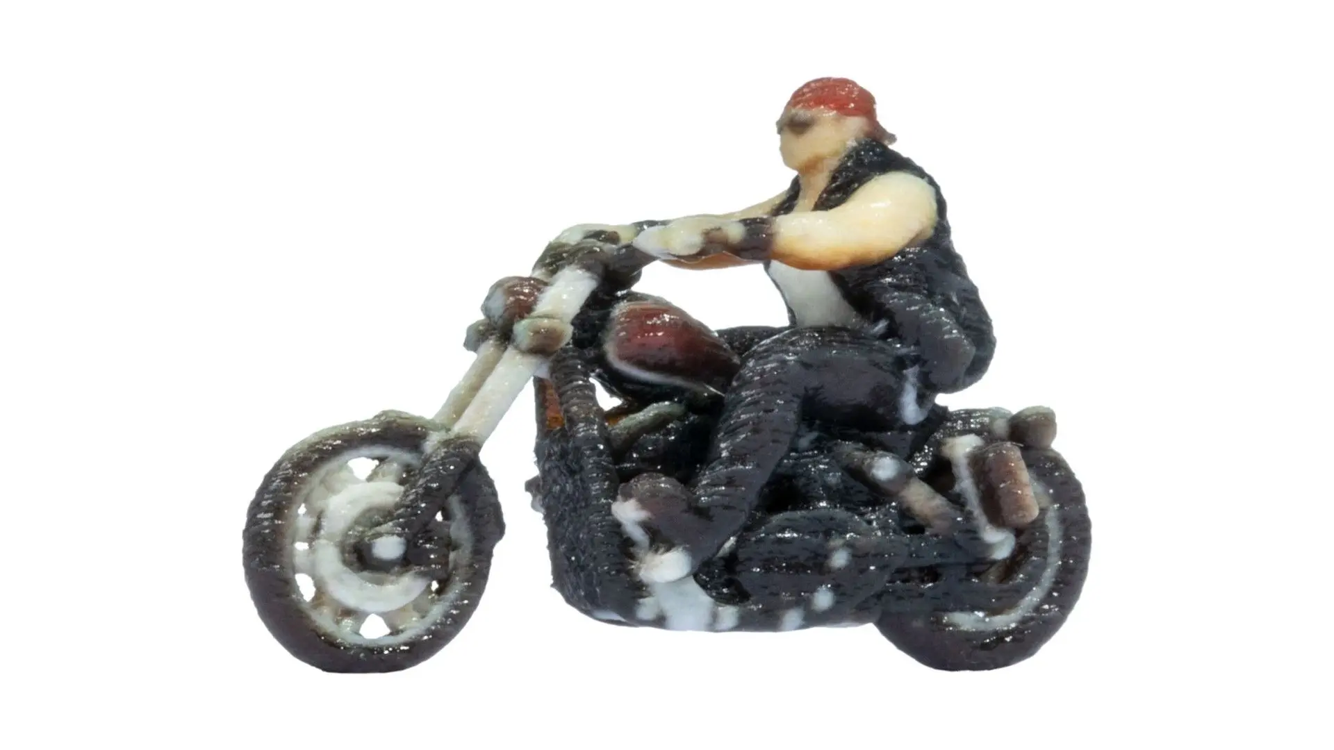 Noch 10903 - Chopper mit Rocker fahrend H0 1:87