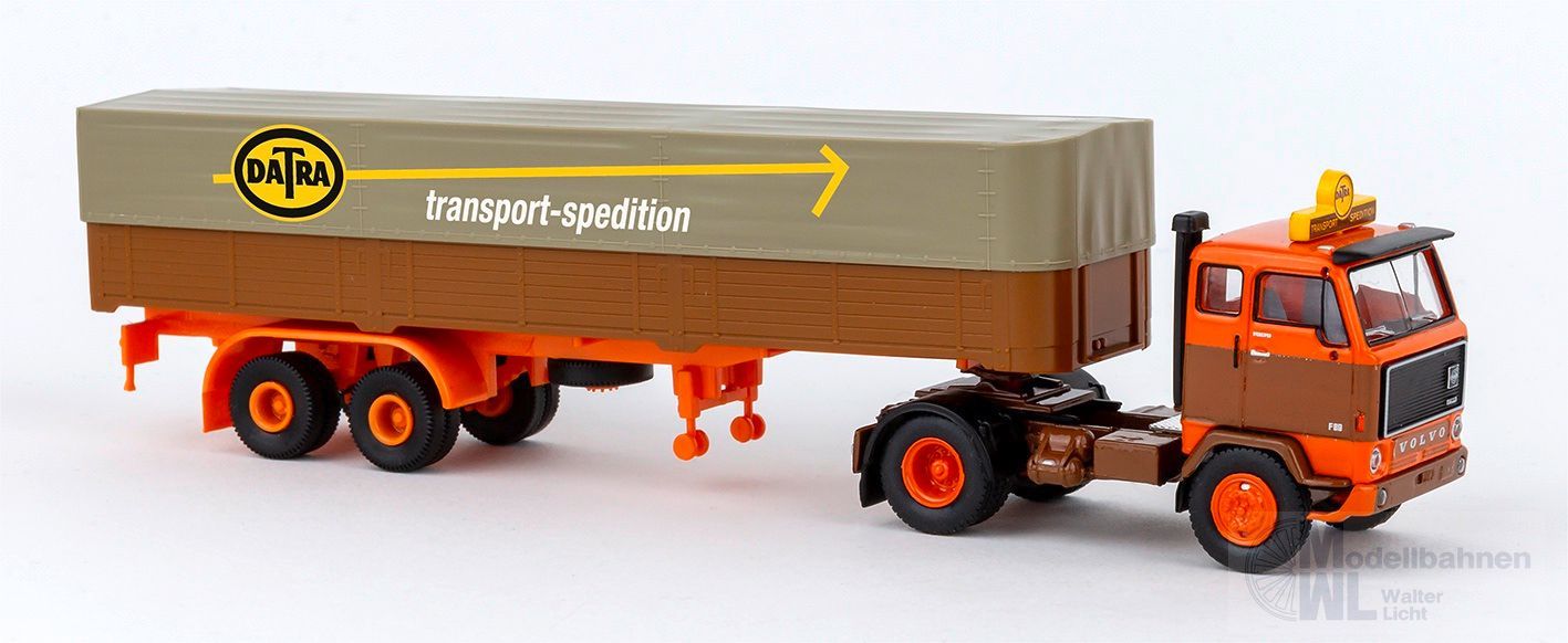 Brekina 85673 - Volvo F89 Pritsche/Plane-Sattelzug Datra (DK) H0 1:87 Brekina 85673 - Volvo F89 Pritsche/Plane-Sattelzug Datra (DK) H0 1:87