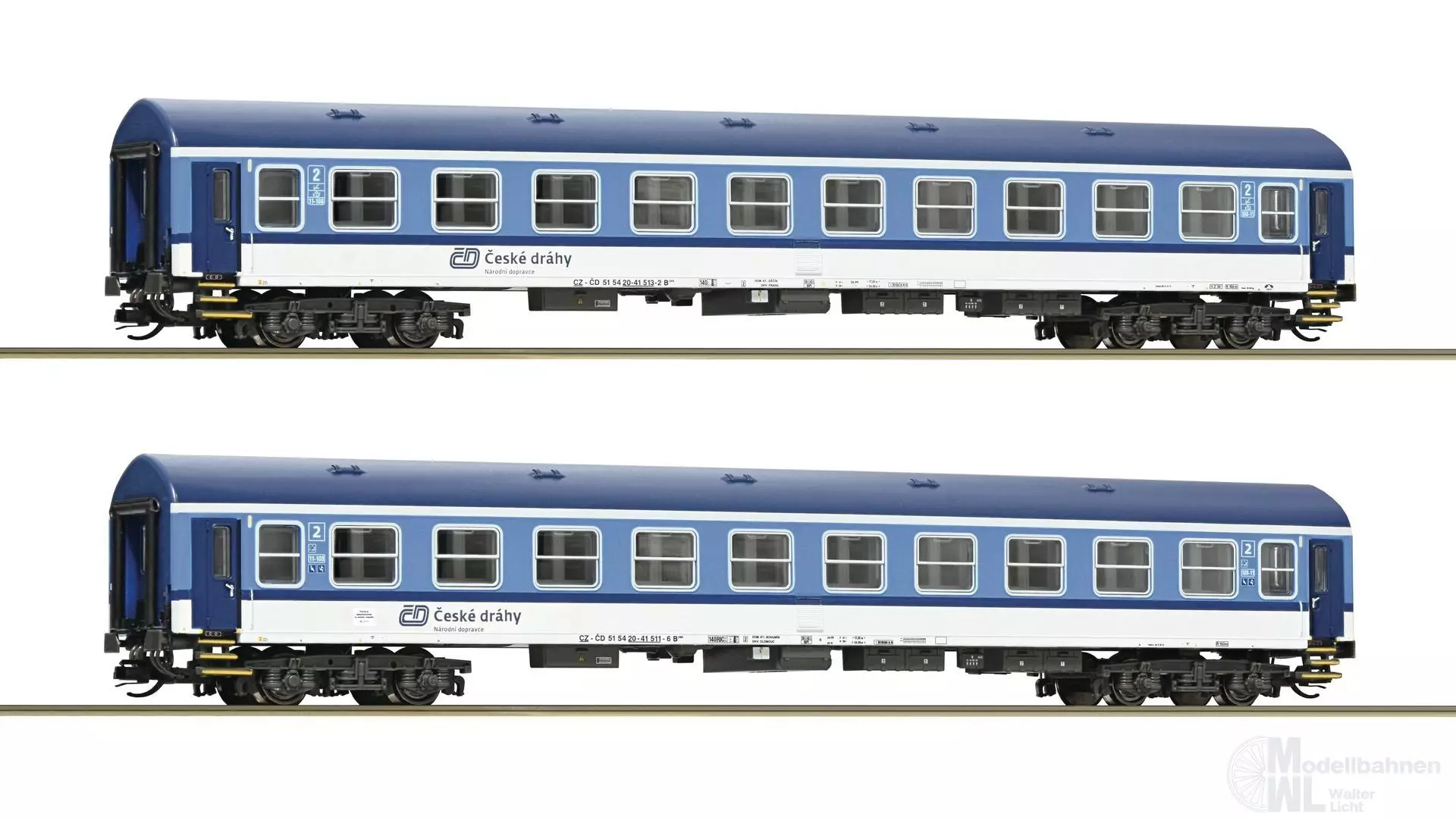 Roco 6280020 - Personenwagen Set CD Ep.VI 2.tlg. 2.Betr.Nr. TT 1:120