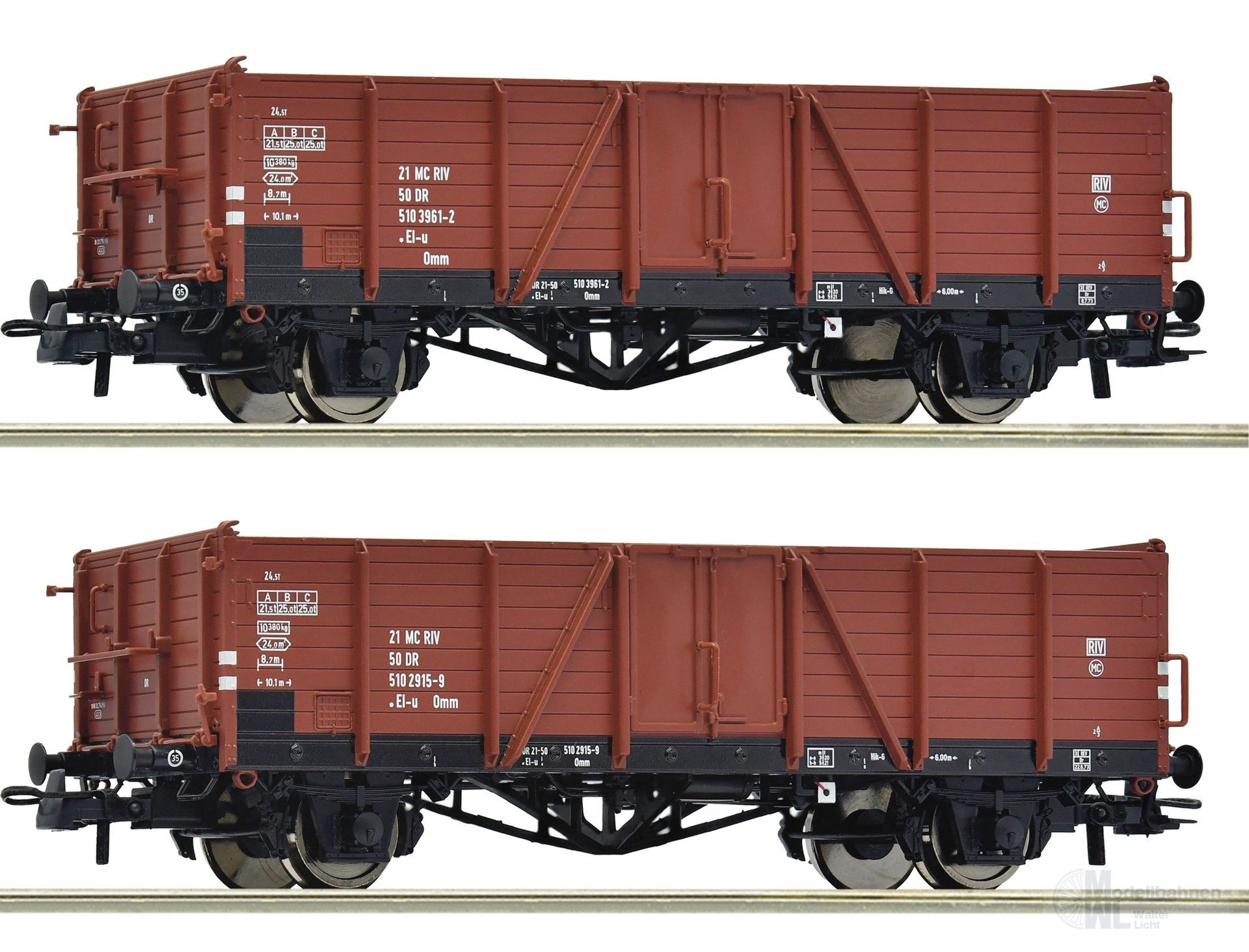 Roco 6600194 - Güterwagen Set DR Ep.IV 2.tlg. H0/GL