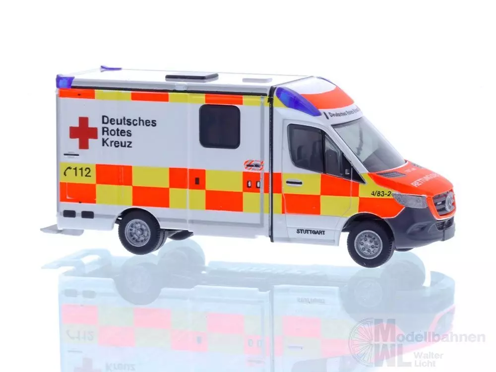 Rietze 76144 - Strobel RTW ´18 DRK Stuttgart H0 1:87
