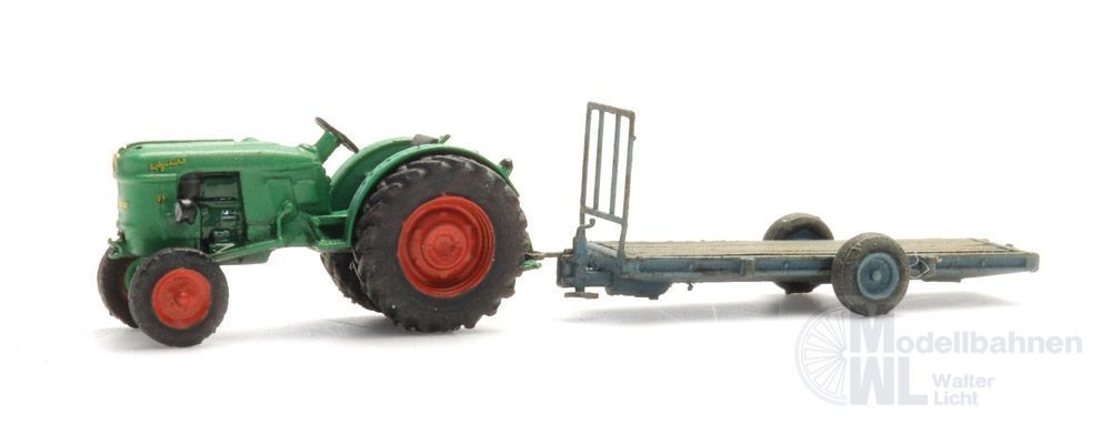 ARTITEC b.v. 316.155 - Deutz D30 Obstgartentraktor mit Anhänger N 1:160 FERTIGMODELL