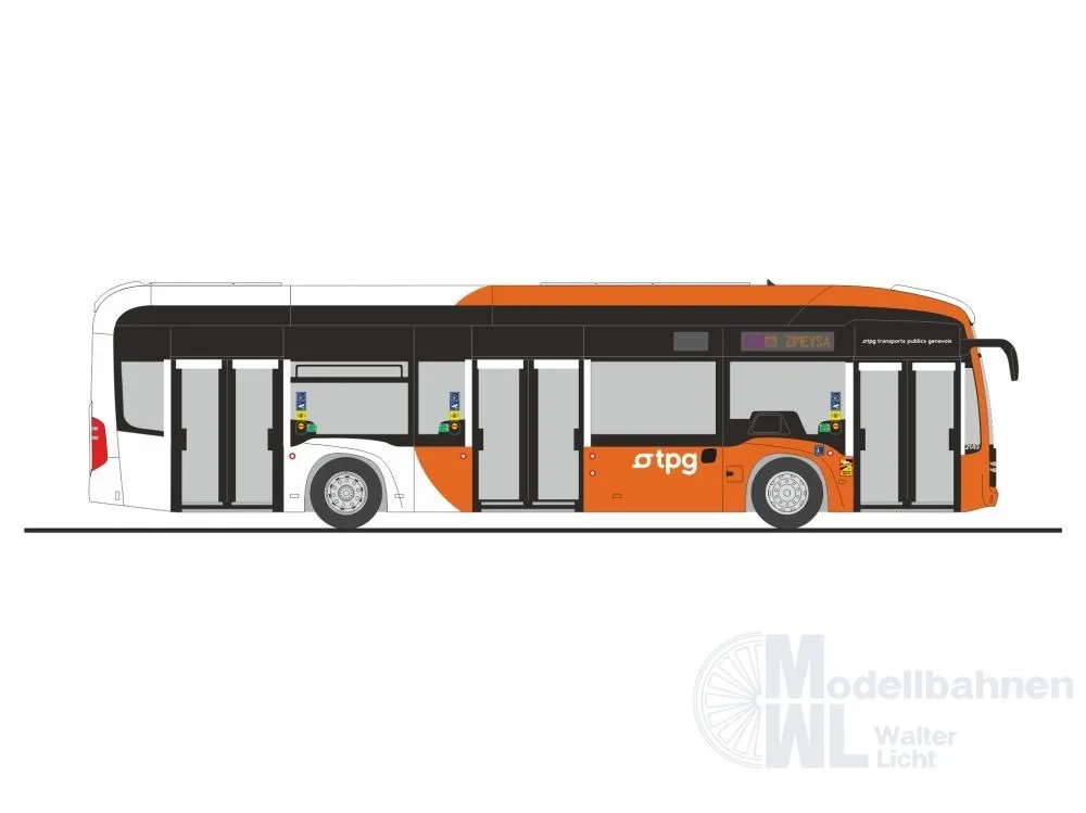 Rietze 75627 - Mercedes-Benz eCitaro TPG Genf (CH) H0 1:87