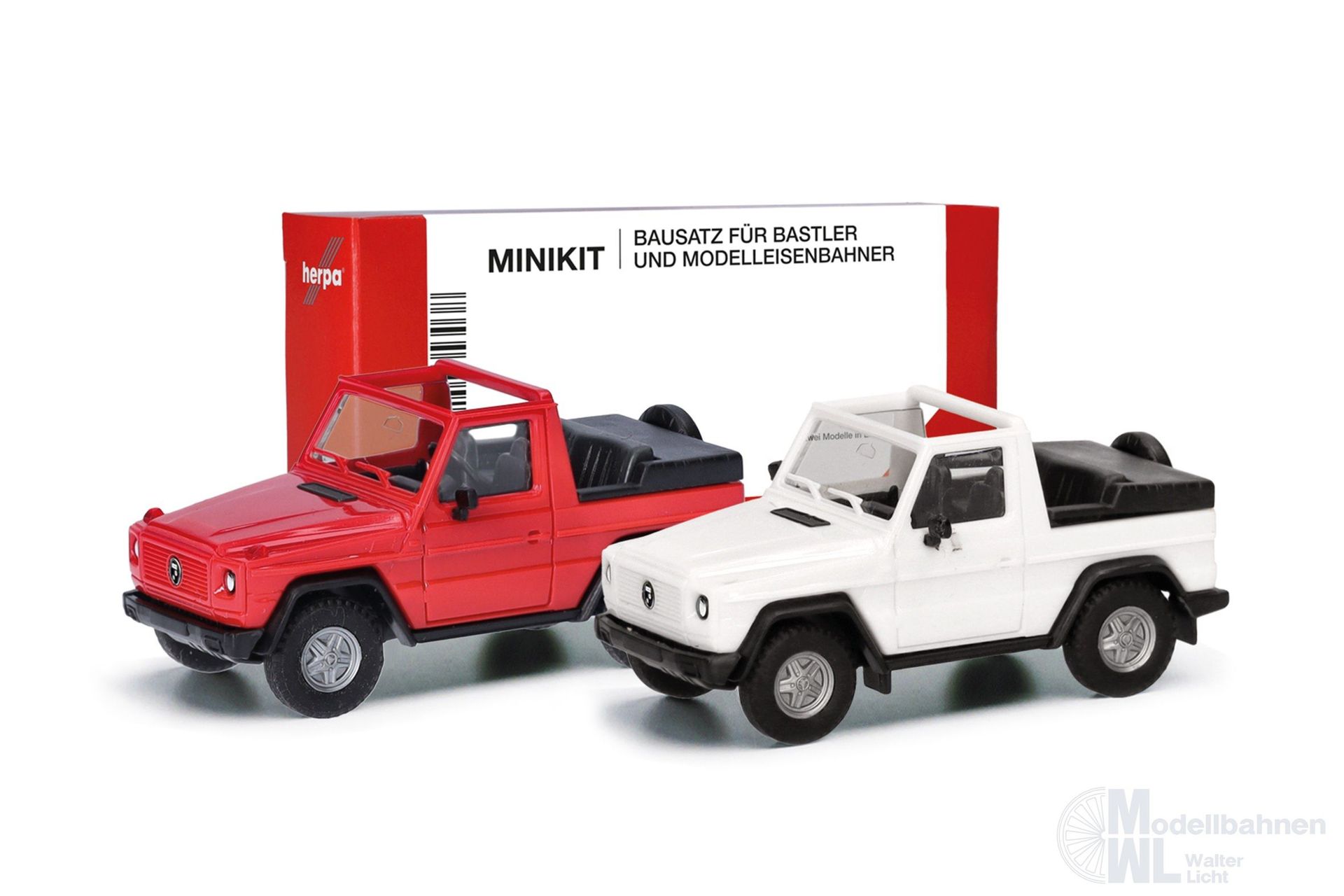 Herpa 012744 - MiKi Puch G-Klasse (1989) offen weiss/rot H0 1:87 Herpa 012744 - MiKi Puch G-Klasse (1989) offen weiss/rot H0 1:87