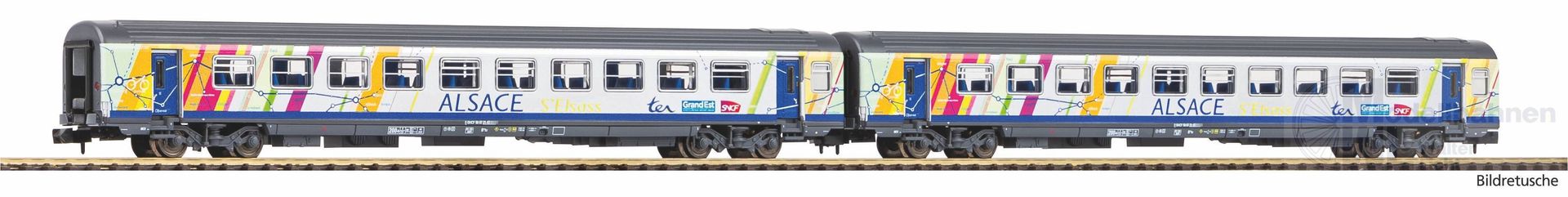Piko 94510 - Corailwagen Set SNCF Ep.VI 2.Kl./2.Kl. ALSACE 2.tlg. N 1:160