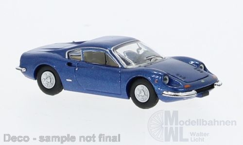 PCX-Models 870634 - Ferrari Dino 246 GT metallic blau 1969 H0 1:87