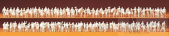 Preiser 79008 - Reisende und Passanten 120 Figuren unbemalt N 1:160