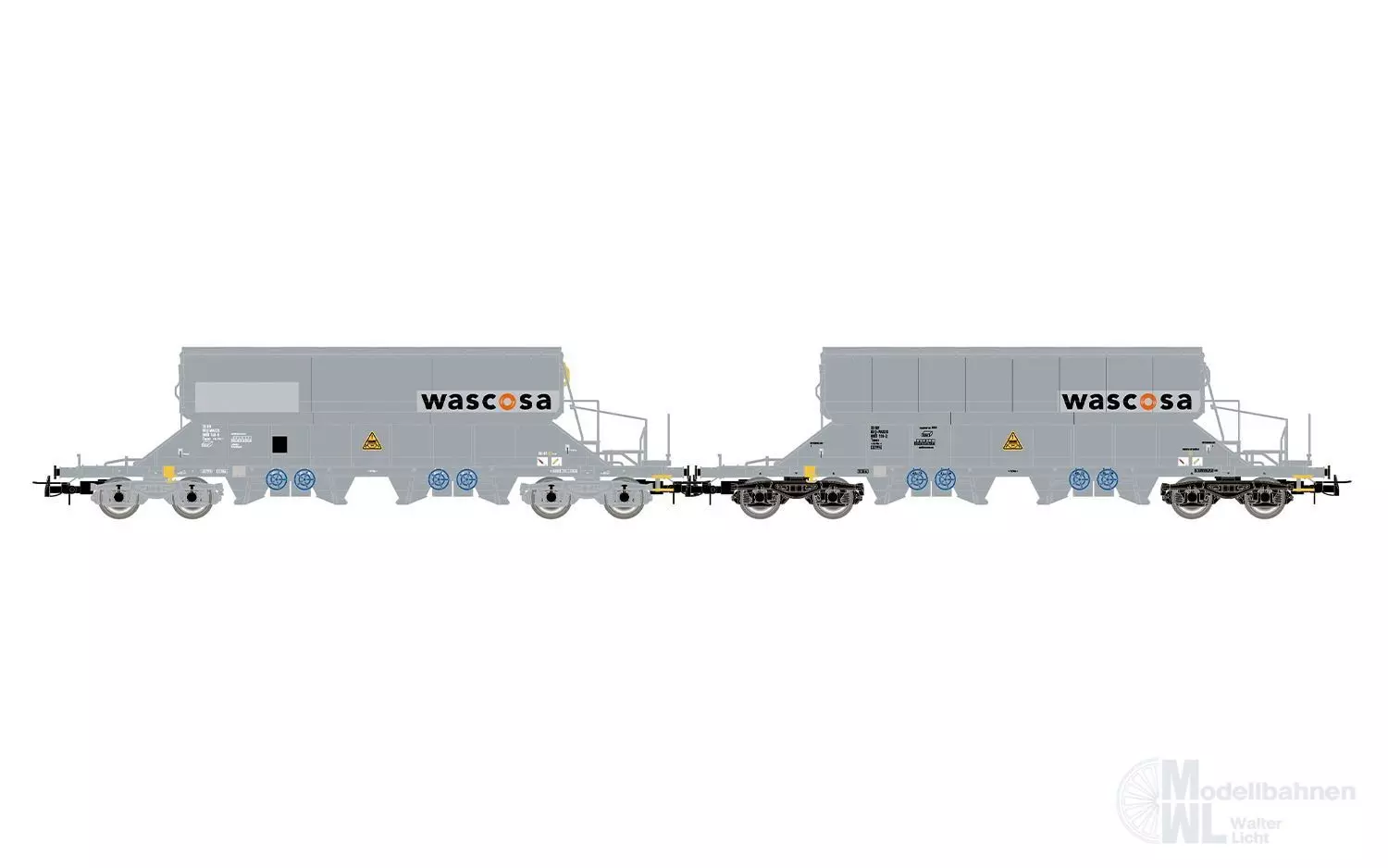 Rivarossi 6688 - Schwenkdachwagen Set WASCOSA Ep.VI 2.tlg. H0/GL
