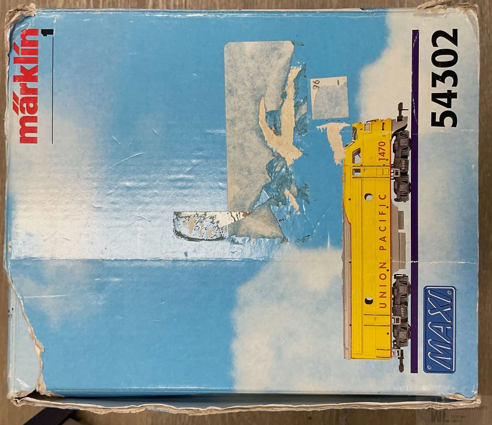 Märklin 54301 - MÄRKLIN MAXI - Diesellok F7 Santa Fe Set aus 54301 / 54302 Spur 1