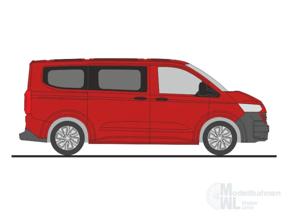 Rietze 11727 - Volkswagen e-Transporter T7 Bus KR FD intensive red H0 1:87