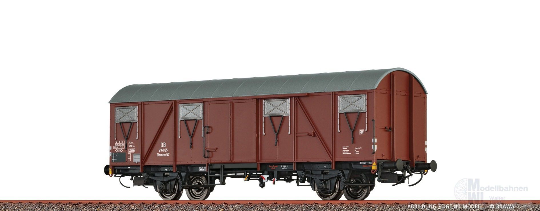 Brawa 67821 - Güterwagen ged. DB Ep.III Glmmehs57 N 1:160 Brawa 67821 - Güterwagen ged. DB Ep.III Glmmehs57 N 1:160
