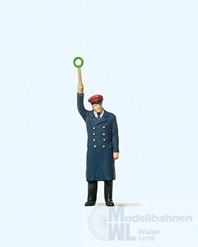 Preiser 28002 - Aufsichtsbeamter, Abfahrtsign H0 1:87