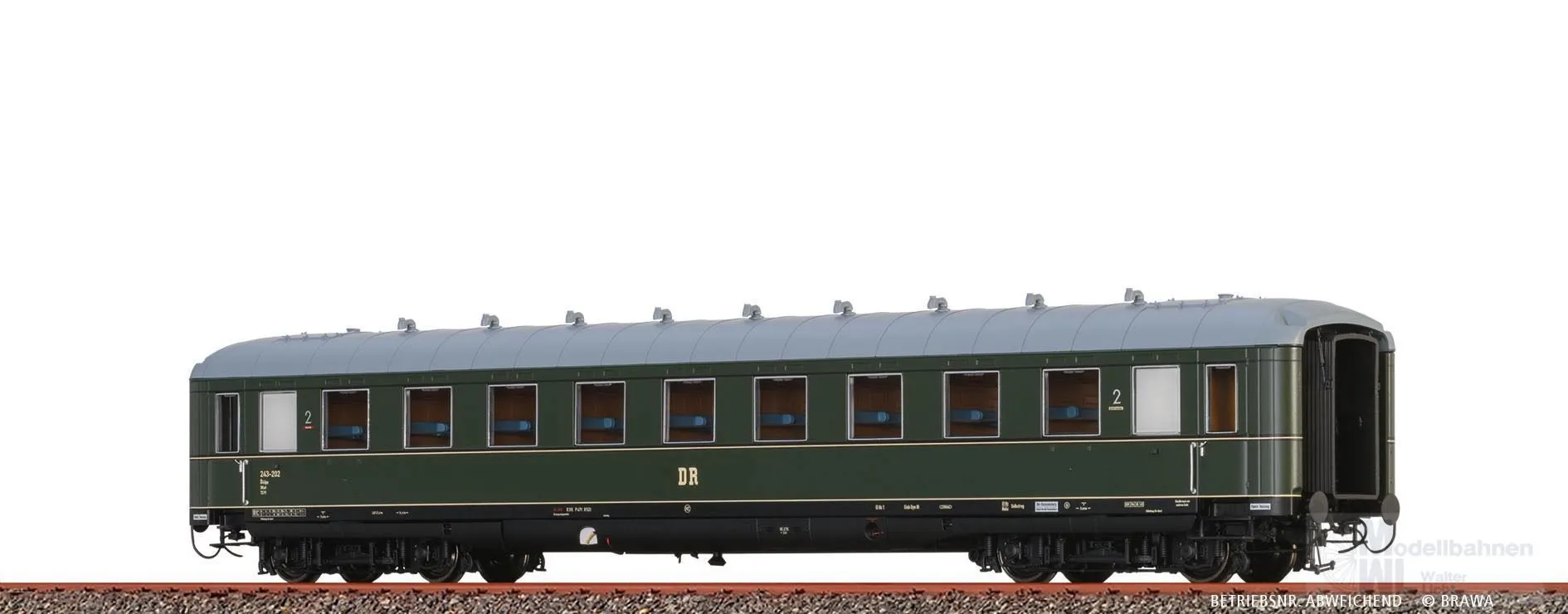 Brawa 51065 - Schürzenwagen DR Ep.III B4üpe 243-209 H0/GL BASIC