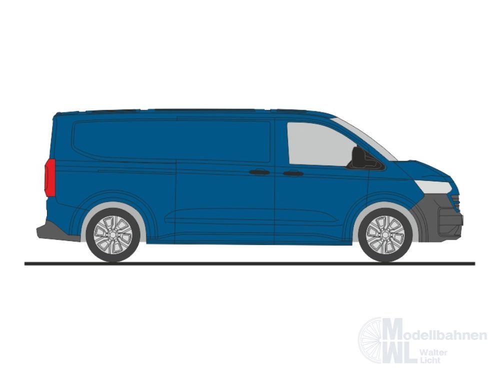 Rietze 11729 - Volkswagen e-Transporter T7 Kasten LR FD mid blue metallic H0 1:87