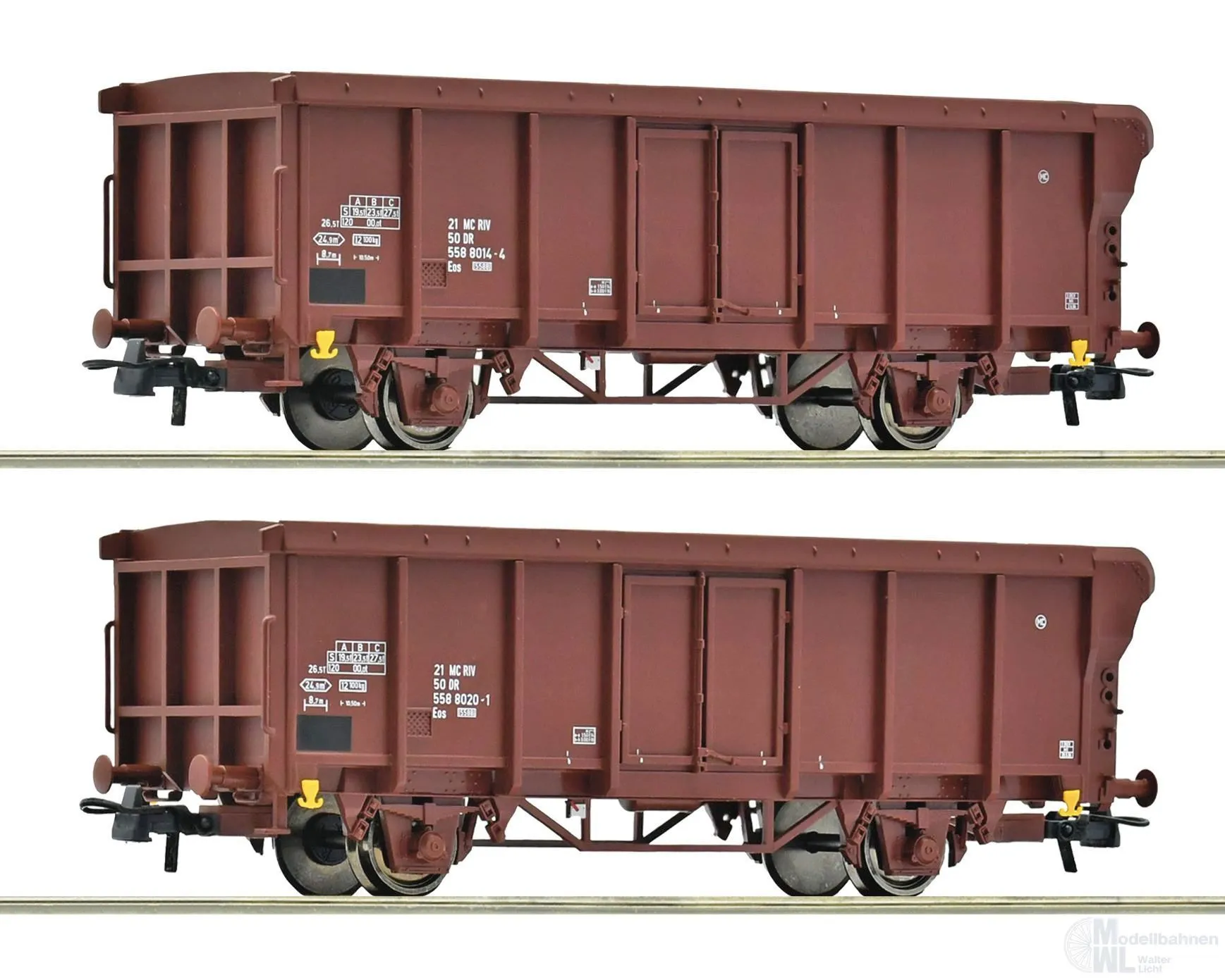 Roco 6600280 - Güterwagen Set DR Ep.IV 2.tlg. H0/GL