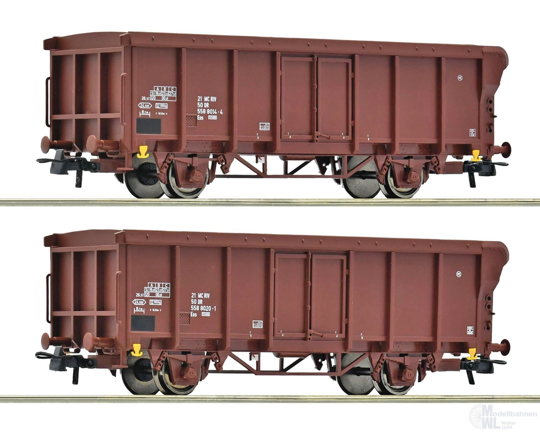 Roco 6600280 - Güterwagen Set DR Ep.IV 2.tlg. H0/GL