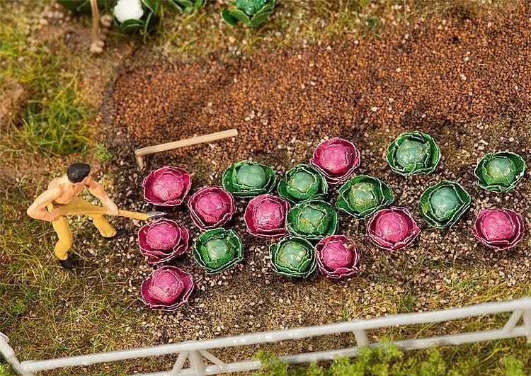 Faller 181263 - 10 Weiß- und 10 Rotkohlköpfe H0 1:87