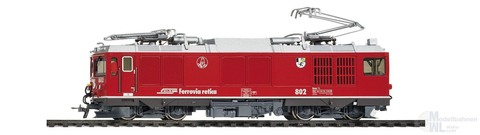 Bemo 1367122 - Zweikraftlok Gem 4/4 802 RhB Ep.V/VI modernisiert H0m Sound