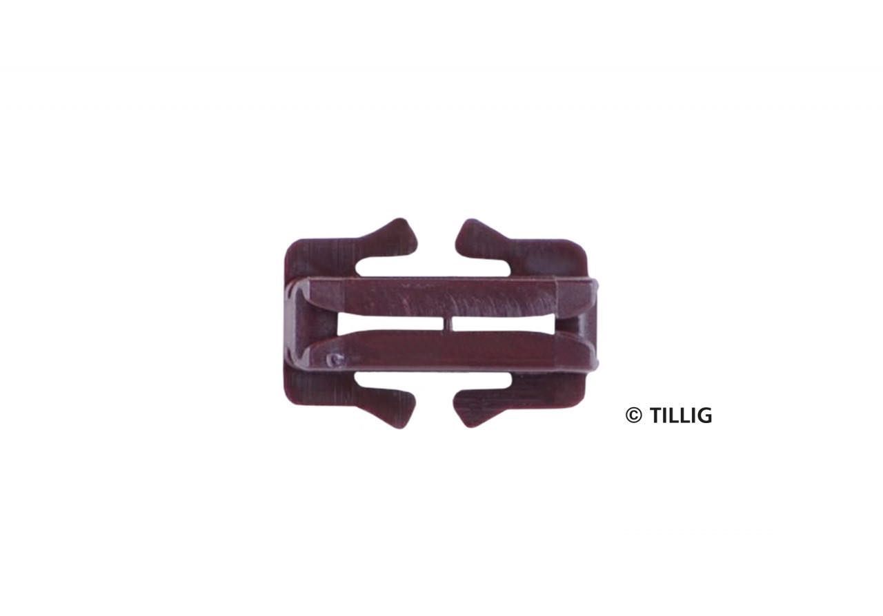 Tillig 83955 - Bettungsgleis-Isolierverbinder 20 Stück braun TT 1:120