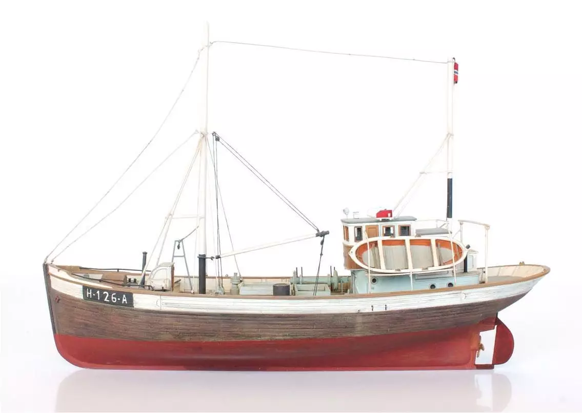 ARTITEC b.v. 50.107-V - Norwegisches Fischerboot Framtid Vollrumpf BAUSATZ H0 1:87