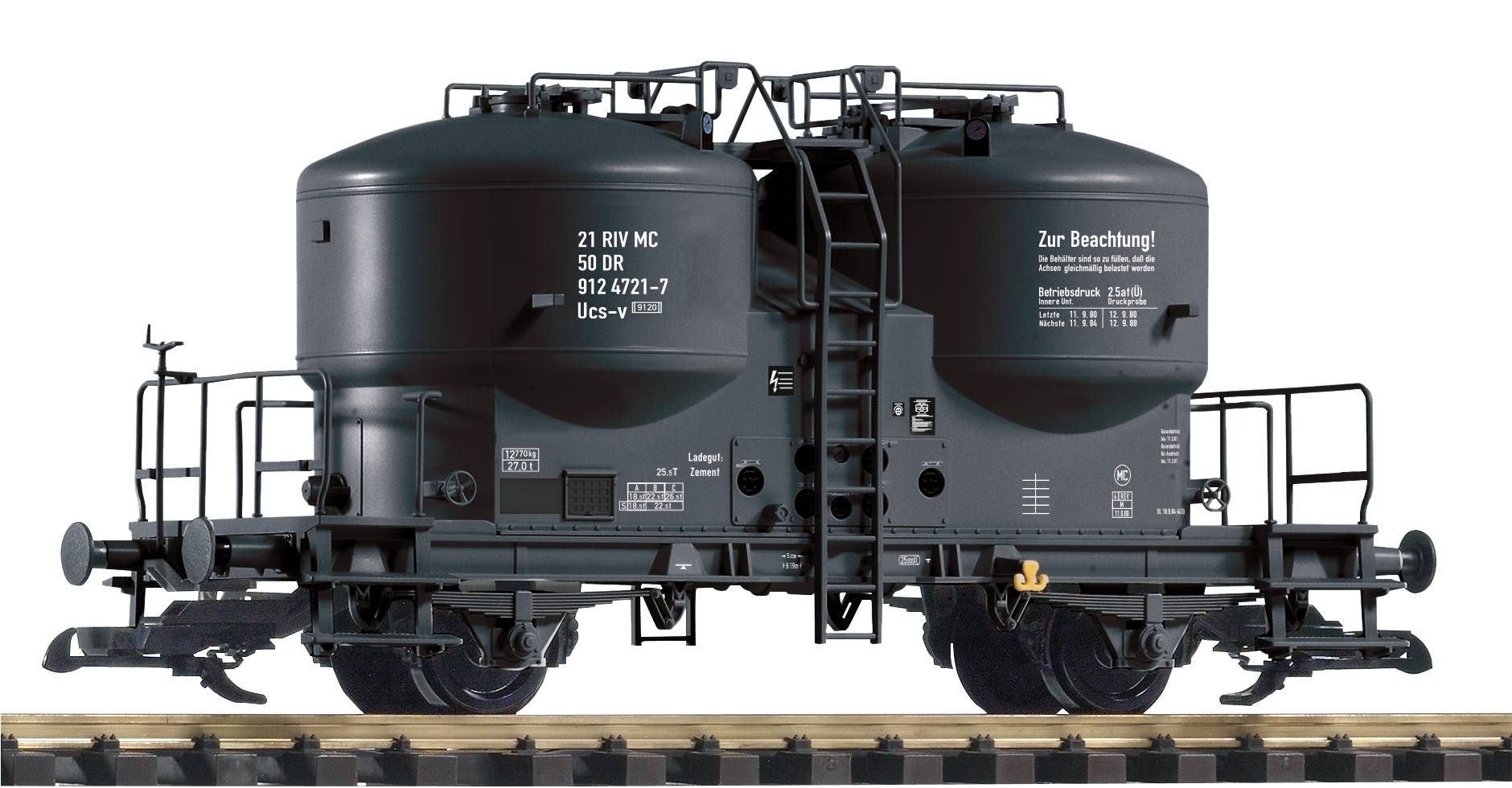 Piko 37796 - Zementsilowagen DR Ep.IV SPUR G 1:22,5 Piko 37796 - Zementsilowagen DR Ep.IV SPUR G 1:22,5