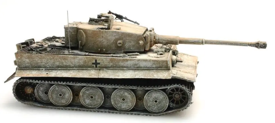 ARTITEC b.v. 387.102-WY - Panzer Tiger I 1943 gelb-Wintertarnung Deutsche Wehrmacht H0 1:87