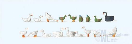 Preiser 14167 - Enten, Gänse und Schwäne H0 1:87 Preiser 14167 - Enten, Gänse und Schwäne H0 1:87