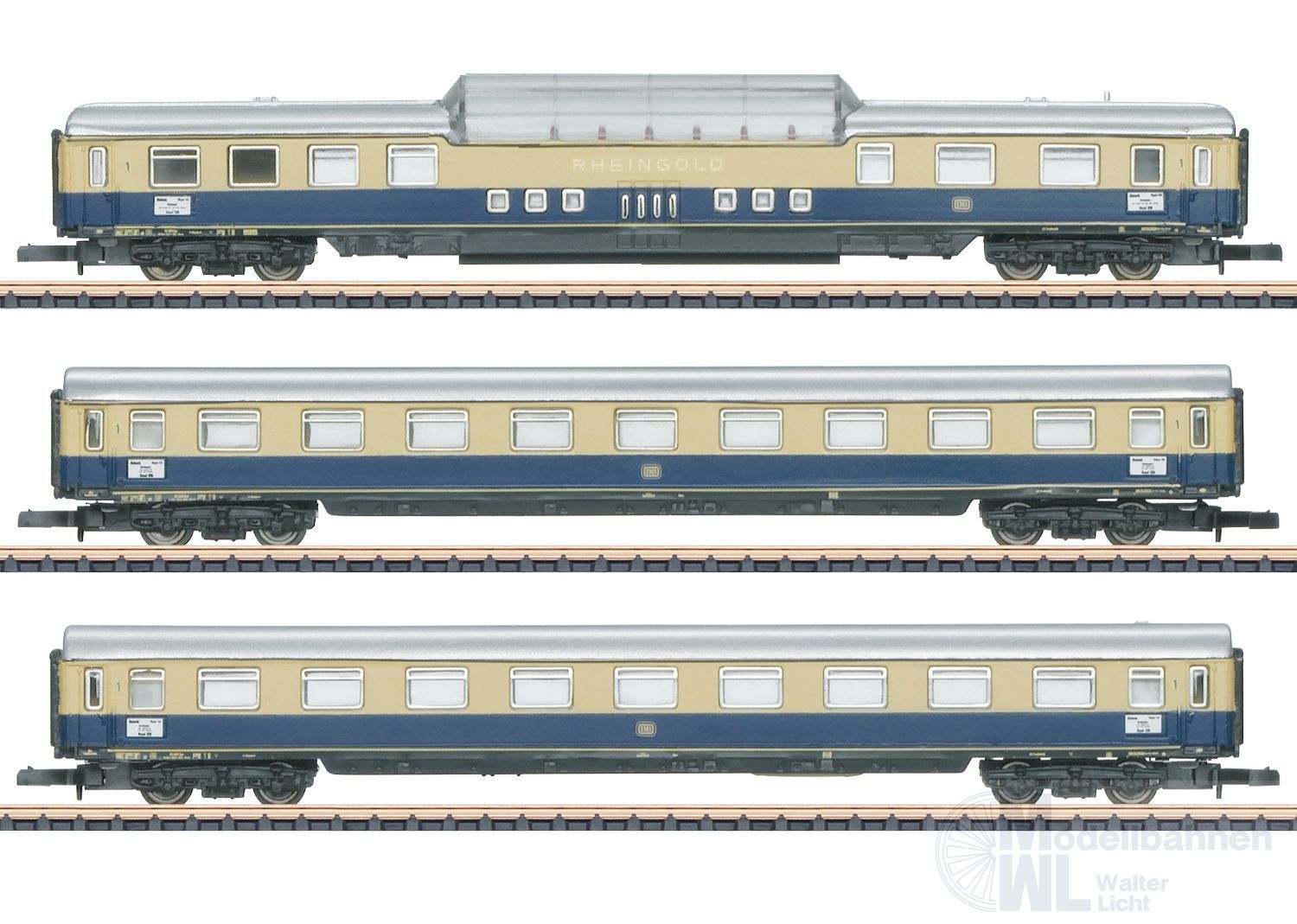 Märklin 87266 - MHI Wagenset 1 Rheingold DB Ep.III 3.tlg. Z 1:220
