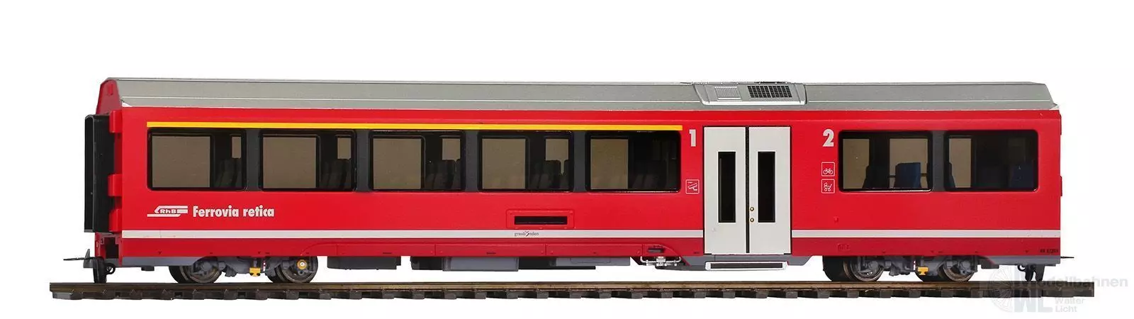 Bemo 3298122 - Albula Gliederzug Mittelwagen RhB Ep.VI AB 572 01 H0m